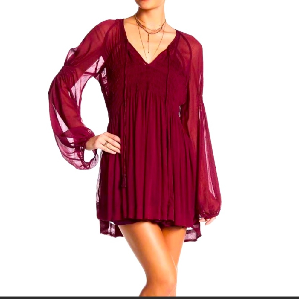 ISO Free People Lini Smocked Mini Dress